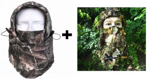 Camo Balaclava + Ghillie balaclava cover